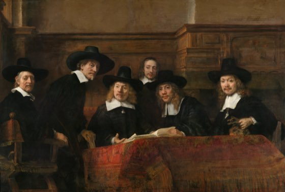 Rembrandt, The Syndics of the Amsterdam Drapers' Guild